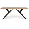GINER Y COLOMER Table à manger en bois d'acacia naturel et details en métal