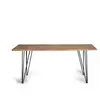 GINER Y COLOMER Table à manger en bois d'acacia nature 6 places