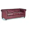 GINER Y COLOMER Canapé Chester cuir marron 3 places