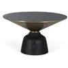 GINER Y COLOMER Table basse plateau verre trempé structure aluminium