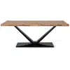 GINER Y COLOMER Table à manger en bois d'acacia et métal