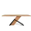 GINER Y COLOMER Table à manger en bois d'acacia et métal