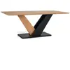 GINER Y COLOMER Table à manger en bois d'acacia et métal