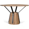 GINER Y COLOMER Table à manger ronde en manguier et métal diamètre 116cm