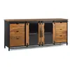 DECORATION D'AUTREFOIS Buffet Alexandra House Living Noir Métal Bois de manguier 190 x 80 x 40 cm