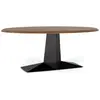GINER Y COLOMER Table à manger bois d'acacia naturel et fer noir 200cm