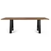 GINER Y COLOMER Table à manger plateau bois d'acacia et base métal 200cm
