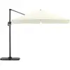 Defora Home Pack parasol déporté carré 3m écru avec socles et housse