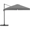 Defora Home Pack parasol déporté carré 3m gris clair avec socles et housse