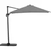 Defora Home Pack parasol déporté carré 2,5m gris clair avec socles et housse