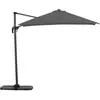 Defora Home Pack parasol déporté carré 2,5m anthracite avec socles et housse