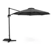 Defora Home Tissu de remplacement pour parasol 300cm rond Gris