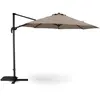Defora Home Toile de rechange pour parasol 300cm rond Taupe