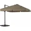 Defora Home Tissu de remplacement pour parasol 300x300cm carré taupe