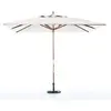 Defora Home Parasol en bois carré 3x3 ecru