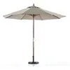 Defora Home Parasol en bois rond diamètre 3m taupe  - habana