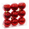 FANTASTIKO Wadiga - Set de 9 boules de Noël rouges - 6cm