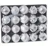 BigBuy Christmas Lot de 20 Boules de Noël argentées en Plastique 6 x 6 x 6 cm