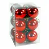 WADIGA Set de 12 boules de Noël rouges - 4cm