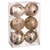 Wadiga Set de 6 cloches de Noël en métal doré 5cm
