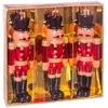 Wadiga Set de 3 décorations de Noël soldats rouges casse-noisette - 13cm