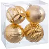 Santiago y Cia Wadiga - Set de 4 boules de Noël doré - 8cm