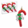 WADIGA Décoration de Noël sucre d'orge H10cm - Lot de 3
