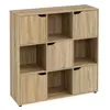 Unimasa Étagère Basse en Bois MDF 9 Casiers 5 Portes Façon Console 0,000000