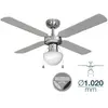 Ventilateur de plafond CARIBE 50W 85cm chrome 1xE27 60W EDM 33801