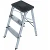 EDM Tabouret - Aluminium - 3 marches - 40x14x82 cm - Pliant - 150 kg max