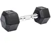 Haltère hexagonal KRF Fitness 8 kg noir