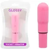Glossy Pocket Vibrator Intense Pink