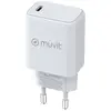 Chargeur mural Muvit For Change USB-C PD 25W blanc