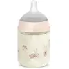 Biberon en verre Wonderland avec tétine SX Pro débit S Lapin Rose