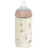 Biberon en verre Wonderland avec tétine SX Pro débit M Lapin Rose