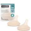 2 Tétines pour biberon anti-colique Zero.Zero BEIGE Suavinex