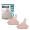 2 Tétines pour biberon anti-colique Zero.Zero MARRON Suavinex