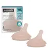 2 Tétines pour biberon anti-colique Zero.Zero MARRON Suavinex