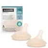 2 Tétines pour biberon anti-colique Zero.Zero BEIGE Suavinex