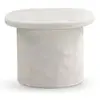 GEESE HOME Table basse en polyrésine couleur ciment blanc