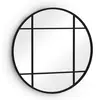 GEESE HOME Miroir rond diamètre 120 avec structure métallique noire