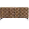 GEESE HOME Buffet en bois de manguier massif marron