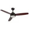 ORION91 Ventilateur de plafond avec lumière 3 pales 56W 56W 6 vitesses Vermont Dark Wood 7H DAYRON