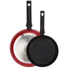 Nela Rouge Set de 2 Poêles à Frire Induction 20-24cm Aluminium 3 mm, A...