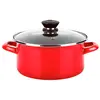 Cocotte optimax + couvercle ø26cm rouge acier aisi 430 fagor.