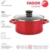 OLLA OPTIMAX + TAPA ROJA ACERO AISI 430 FAGOR Ø20x10cm