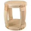 MOYCOR Table basse en rotin beige Ø 44 cm