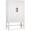 MOYCOR Buffet en bois de mindi blanc L 110 cm