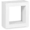MOYCOR Étagère murale carrée en bois blanc L 40 cm