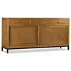 MOYCOR Buffet en bois de mindi marron et pieds en métal noir L 180 cm